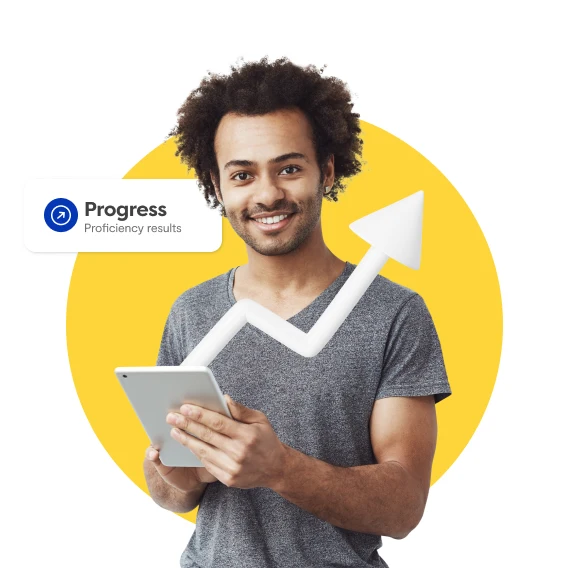 adult male teacher student progress